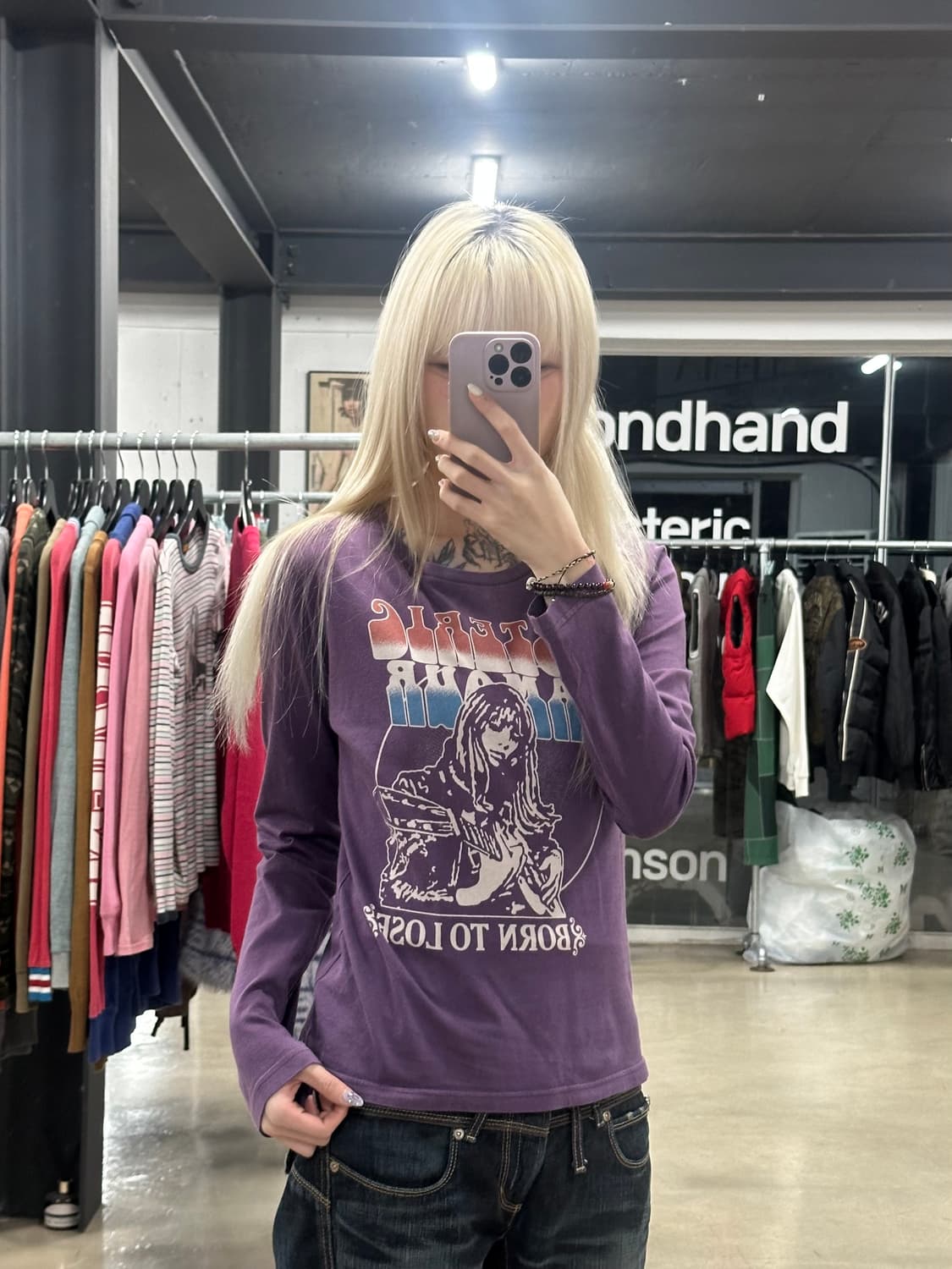 히스테릭글래머 퍼플 긴팔 롱슬리브 상품이미지1