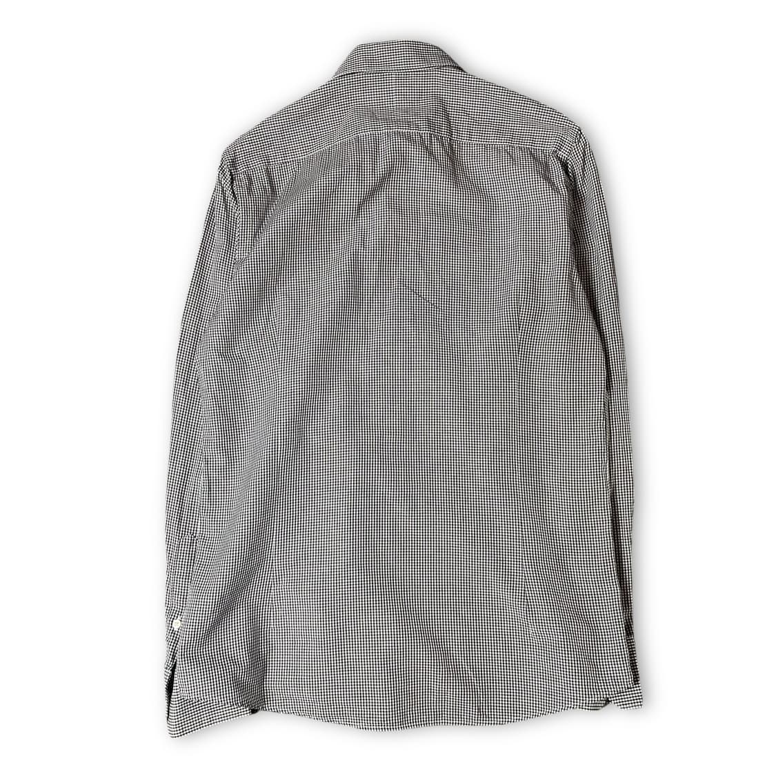 마시모두띠 블랙 화이트 마이크로 체크 긴팔 셔츠 상품이미지2