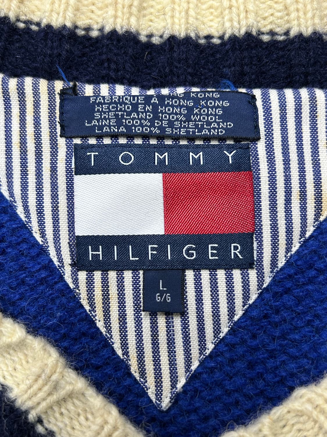 90s 타미힐피거 셔틀랜드 울 니트 상품이미지5