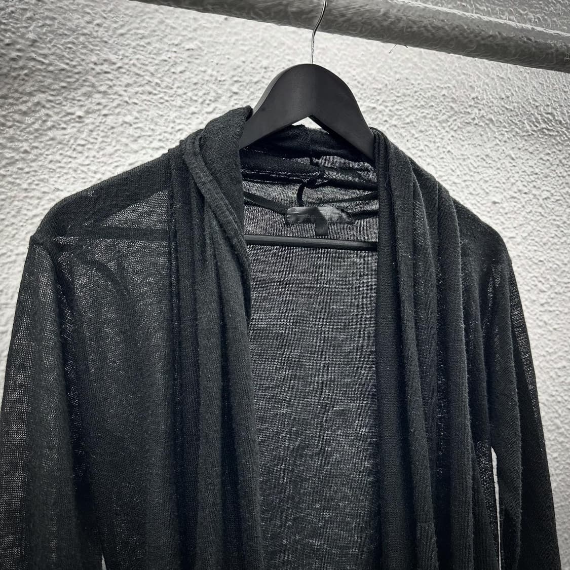 Black drape long cardigan 상품이미지2