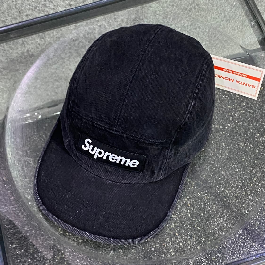 슈프림 블랙 데님 캠프 캡 B3810 상품이미지2