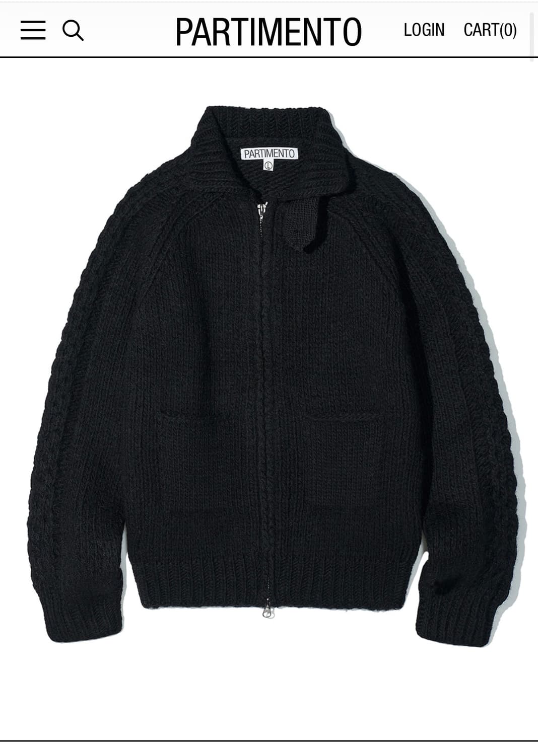 파르티멘토 니트집업 상품이미지1