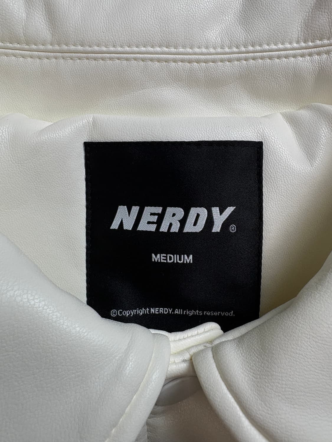 Nerdy 에코 빅로고 레이싱 비건 레더 자켓 2384 상품이미지3