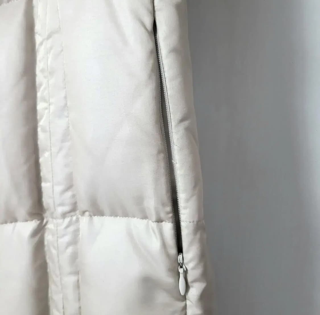 일본 수입 실크 롱패딩 연핑크베이지 상품이미지7