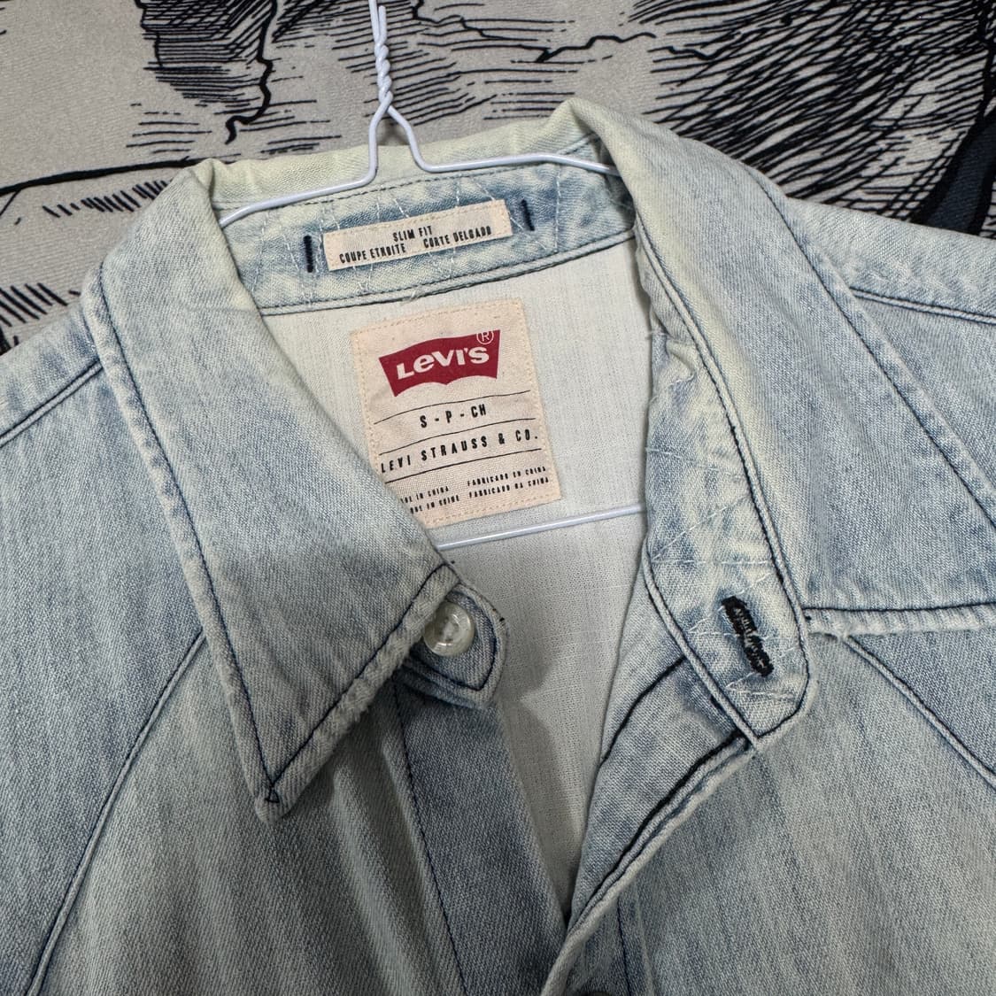 리바이스 웨스턴 데님셔츠 S사이즈  상품이미지3