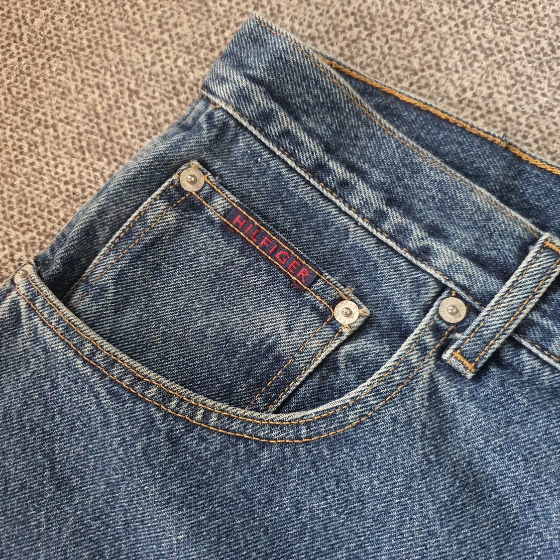 90s타미 힐피거 빈티지 카펜터 데님 숏팬츠 상품이미지5