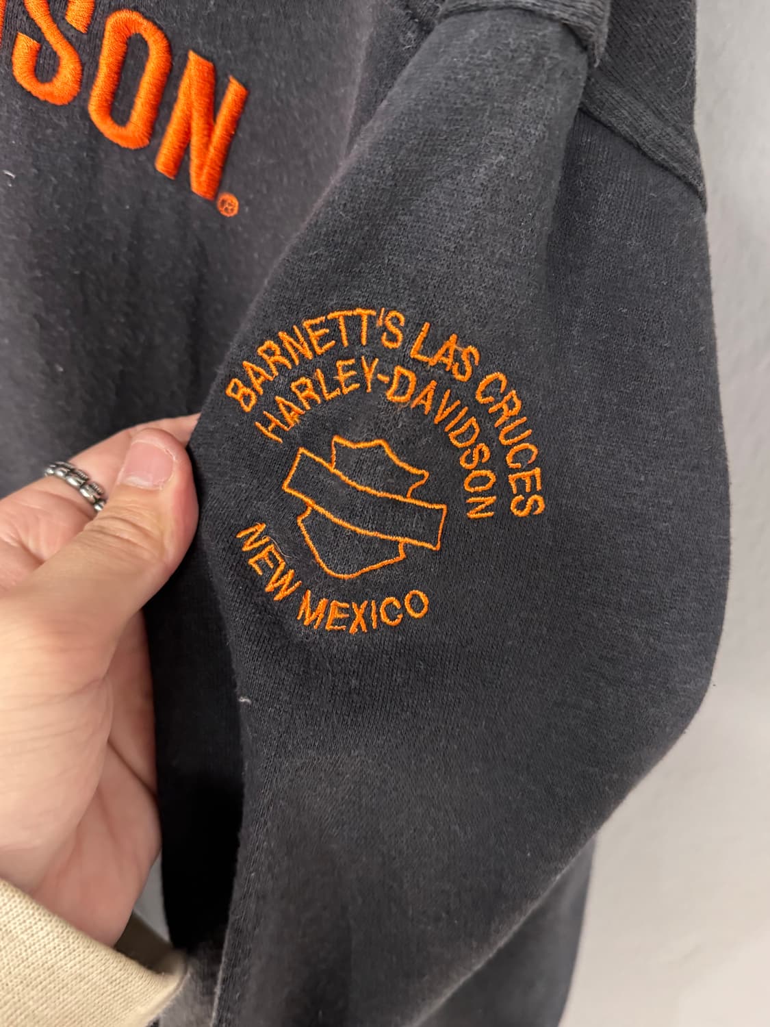 00s 할리데이비슨 스펠아웃 블랙 스웻셔츠  상품이미지5