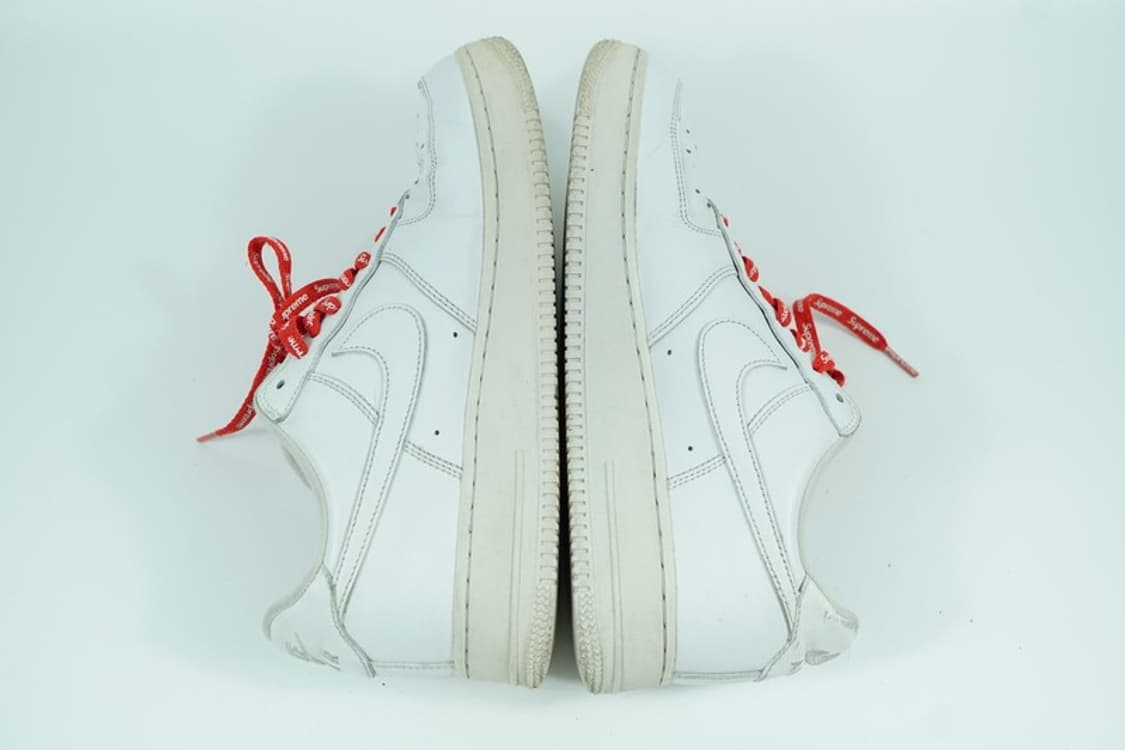 나이키 x 슈프림 에어포스 1 로우 화이트 265 상품이미지3