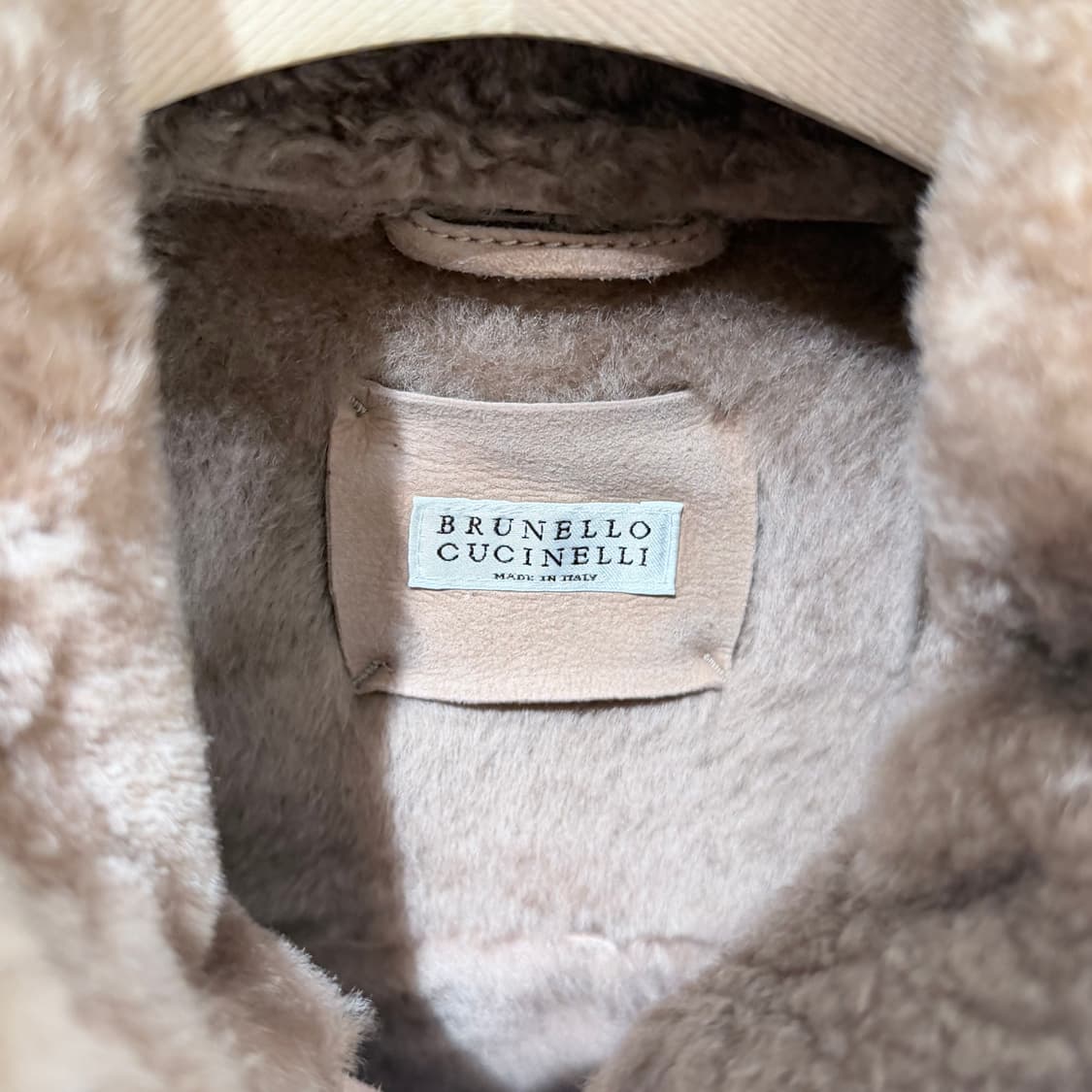(A+/M) / 브루넬로 쿠치넬리 시어링 램스킨 브라운 코트 상품이미지6