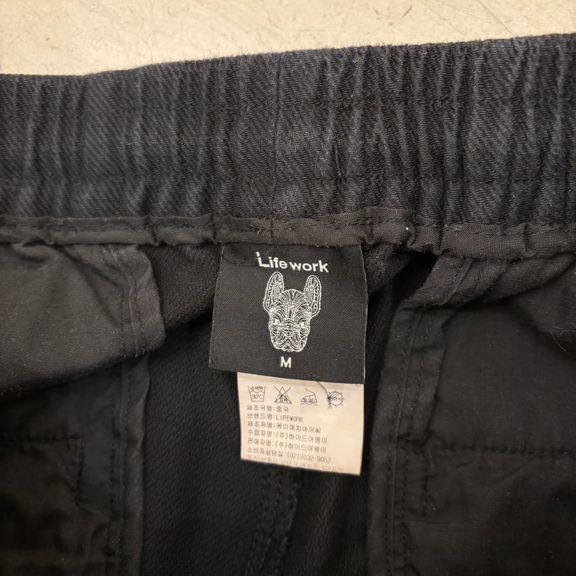 라이프워크 블랙 코튼 팬츠 상품이미지4