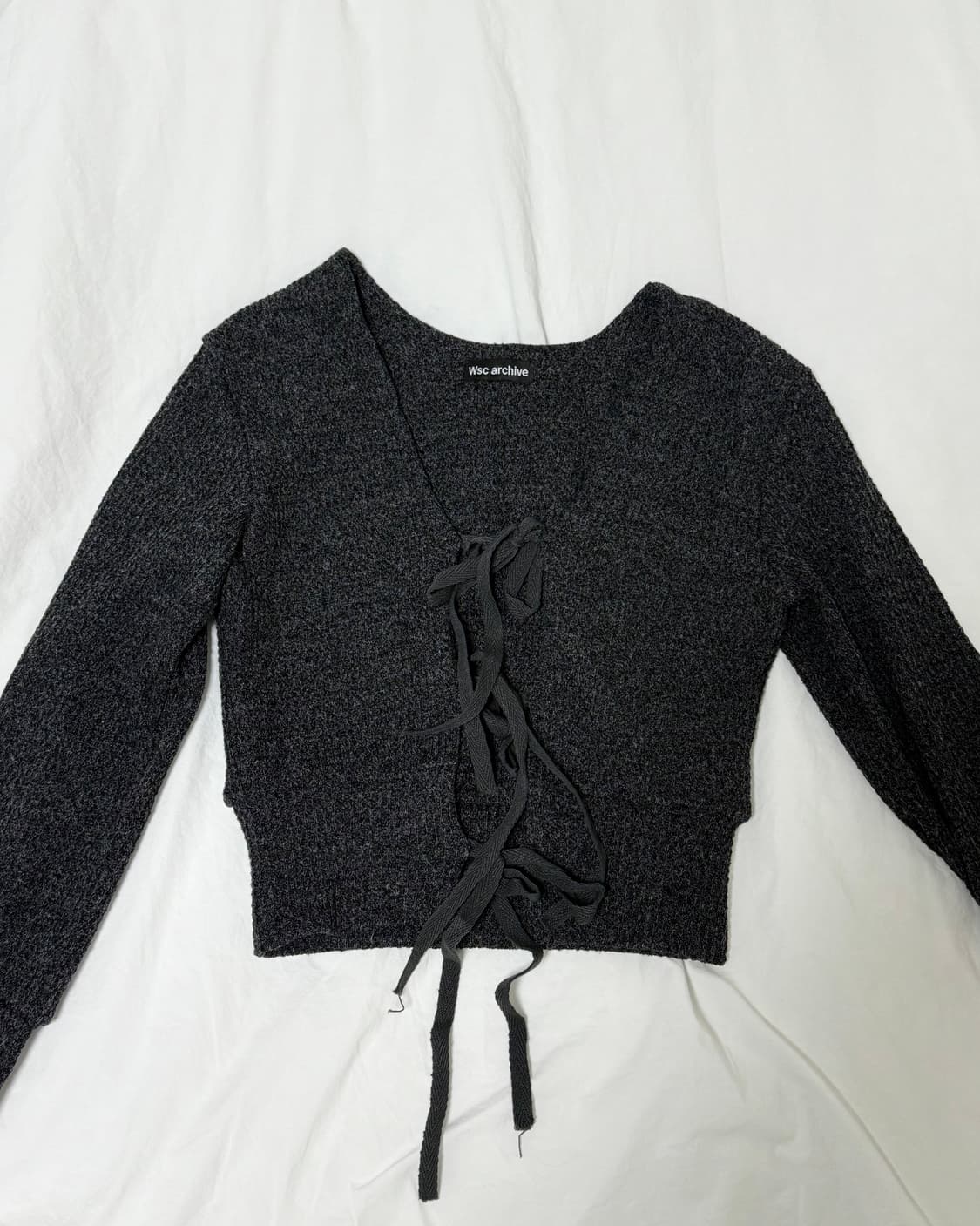 Wsc archive Ribbon 2-way knit cardigan 상품이미지7