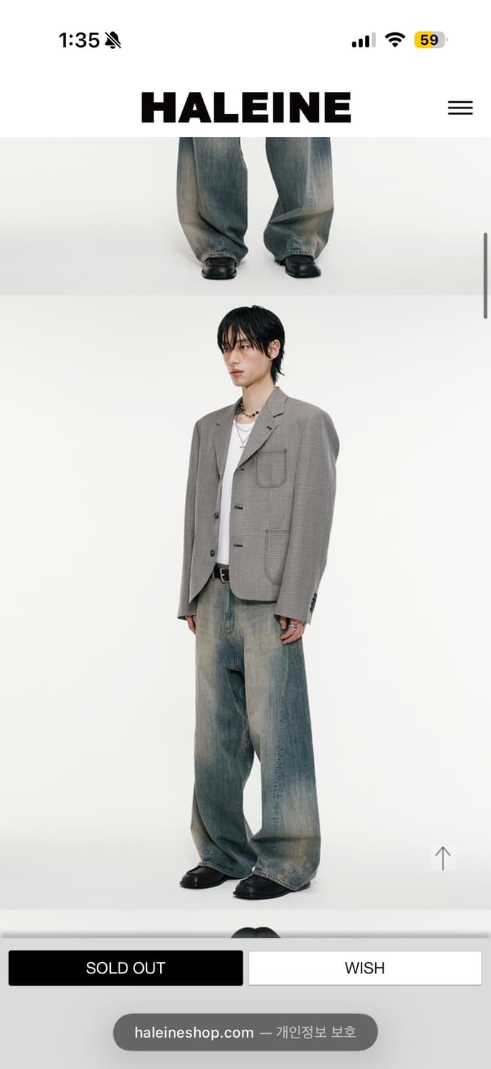 알렌느 체크 크롭 울 블레이저 2사이즈 상품이미지3