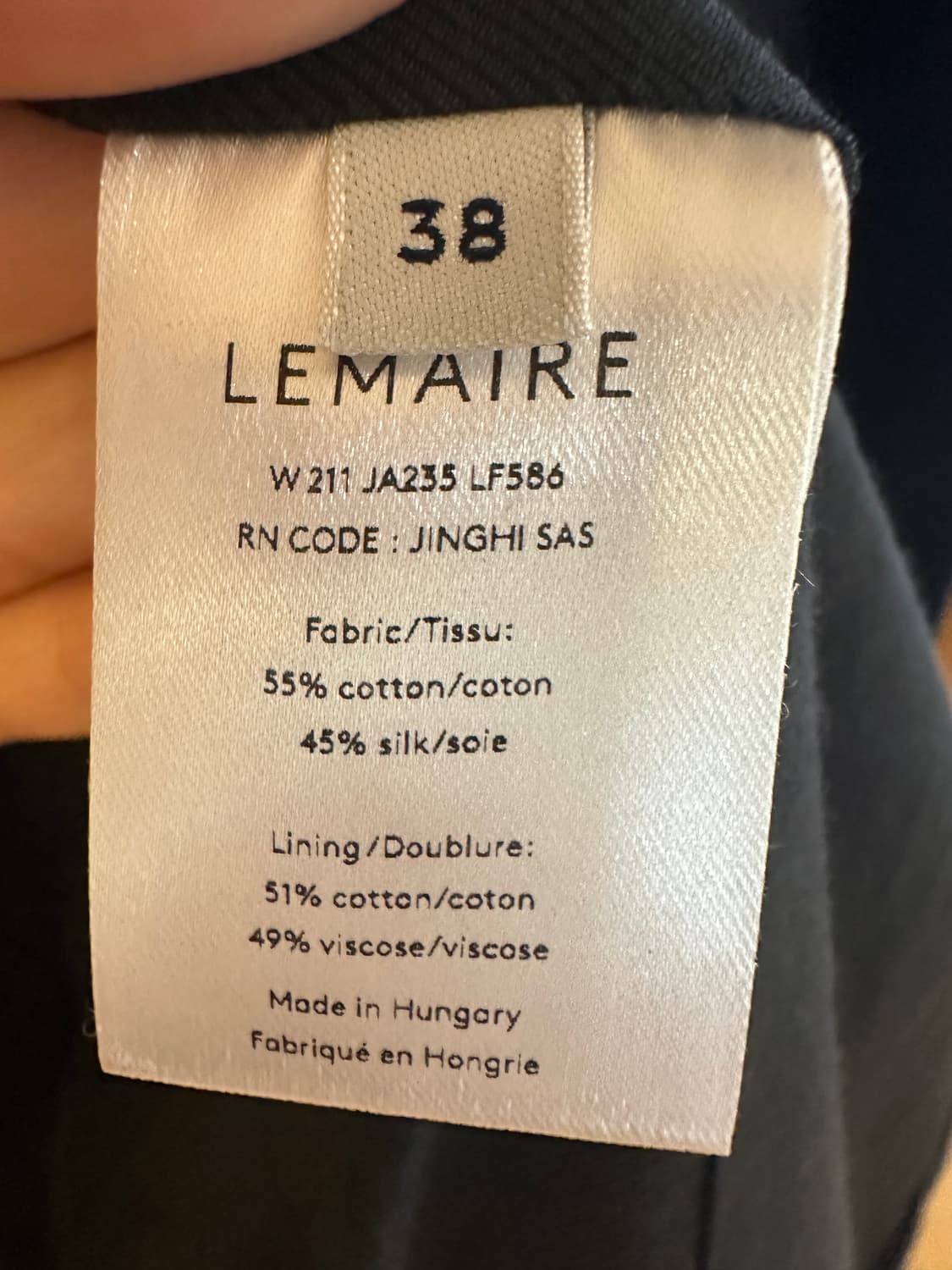 LEMAIRE 르메르  실크 코튼 자켓 38 상품이미지6