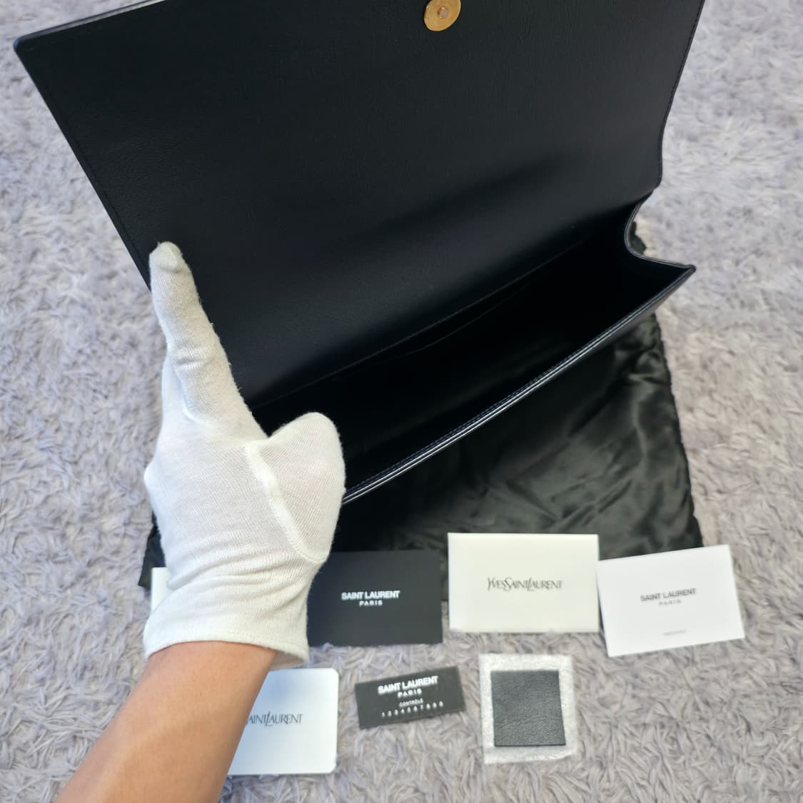 {클로젯}[풀구성]생로랑 벨드쥬르 클러치백 상품이미지6