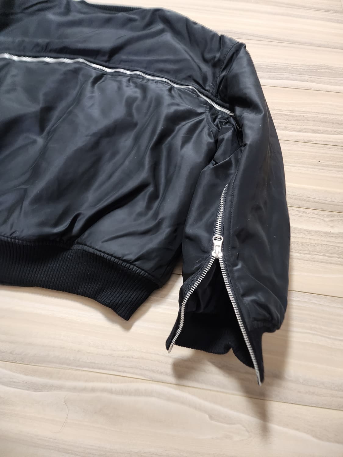 에잇세컨즈지퍼오픈항공점퍼자켓L블랙 상품이미지5