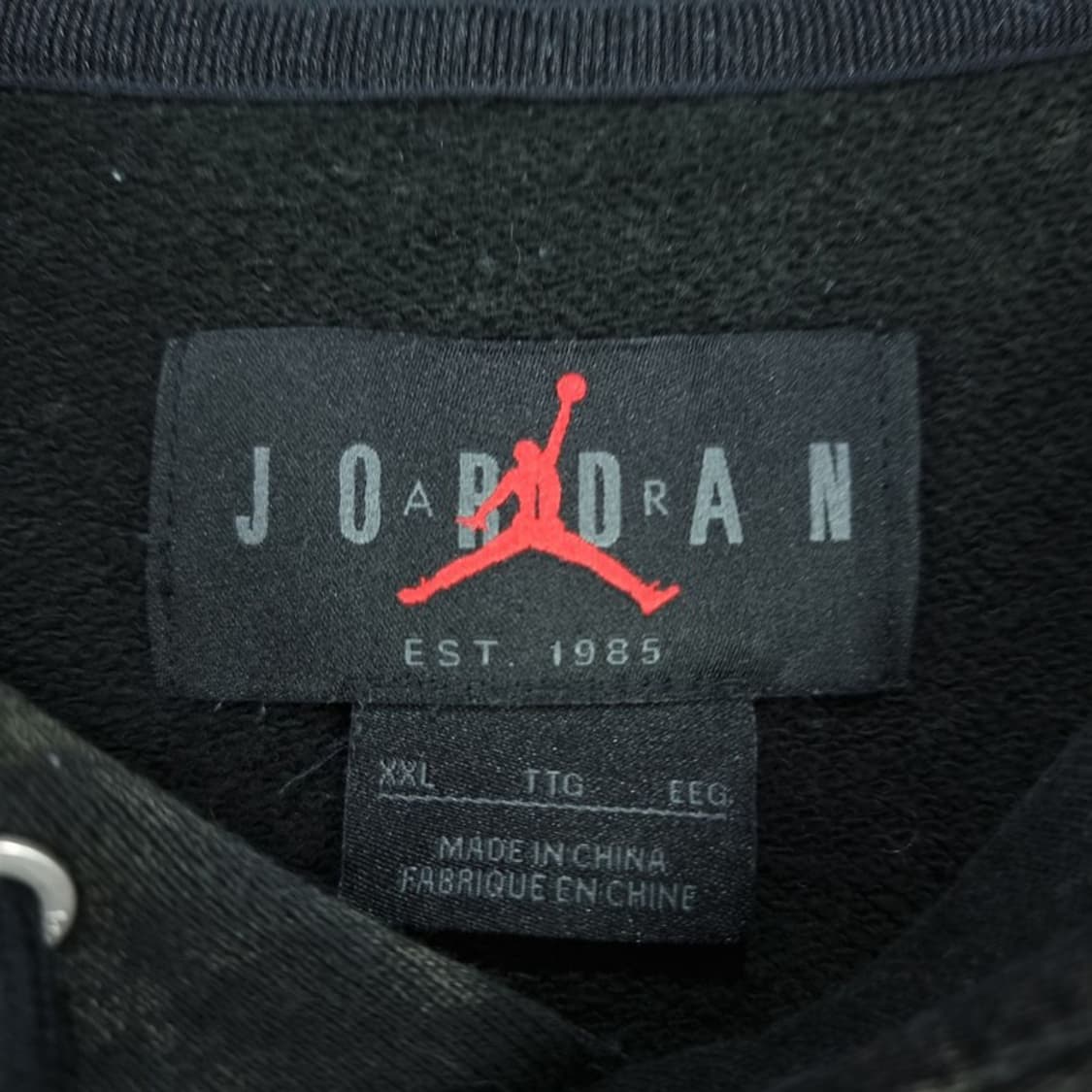 [나이키 조던] 로고 패치 오버핏 후드티 블랙 M19962 상품이미지7