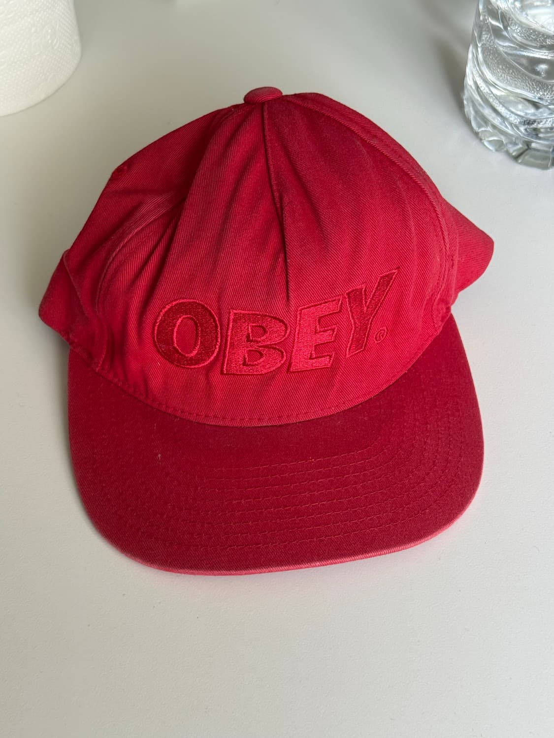 Obey 레드 스냅백 상품이미지1