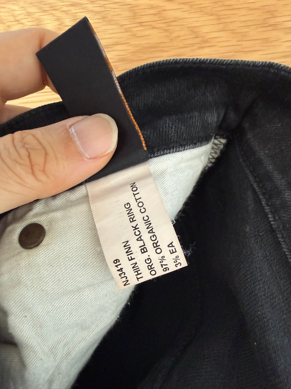 누디진(Nudie Jeans) 씬핀 블랙링 팬츠 상품이미지8