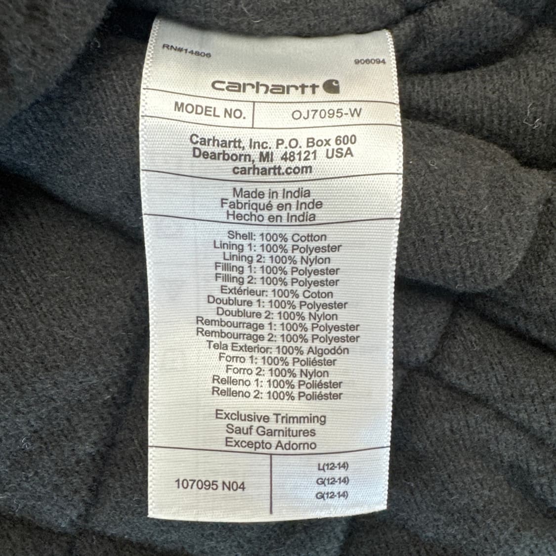 L 칼하트 50주년 기념 한정판 몬타나 액티브 자켓-블랙 상품이미지7