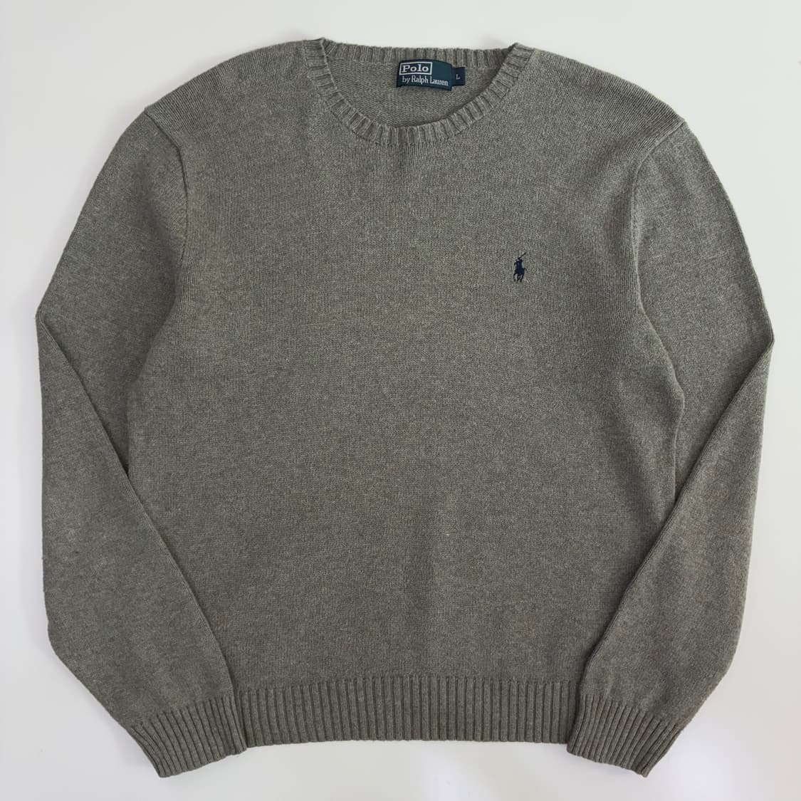 Polo  폴로 랄프로렌 자수 그레이 코튼 니트 상품이미지1