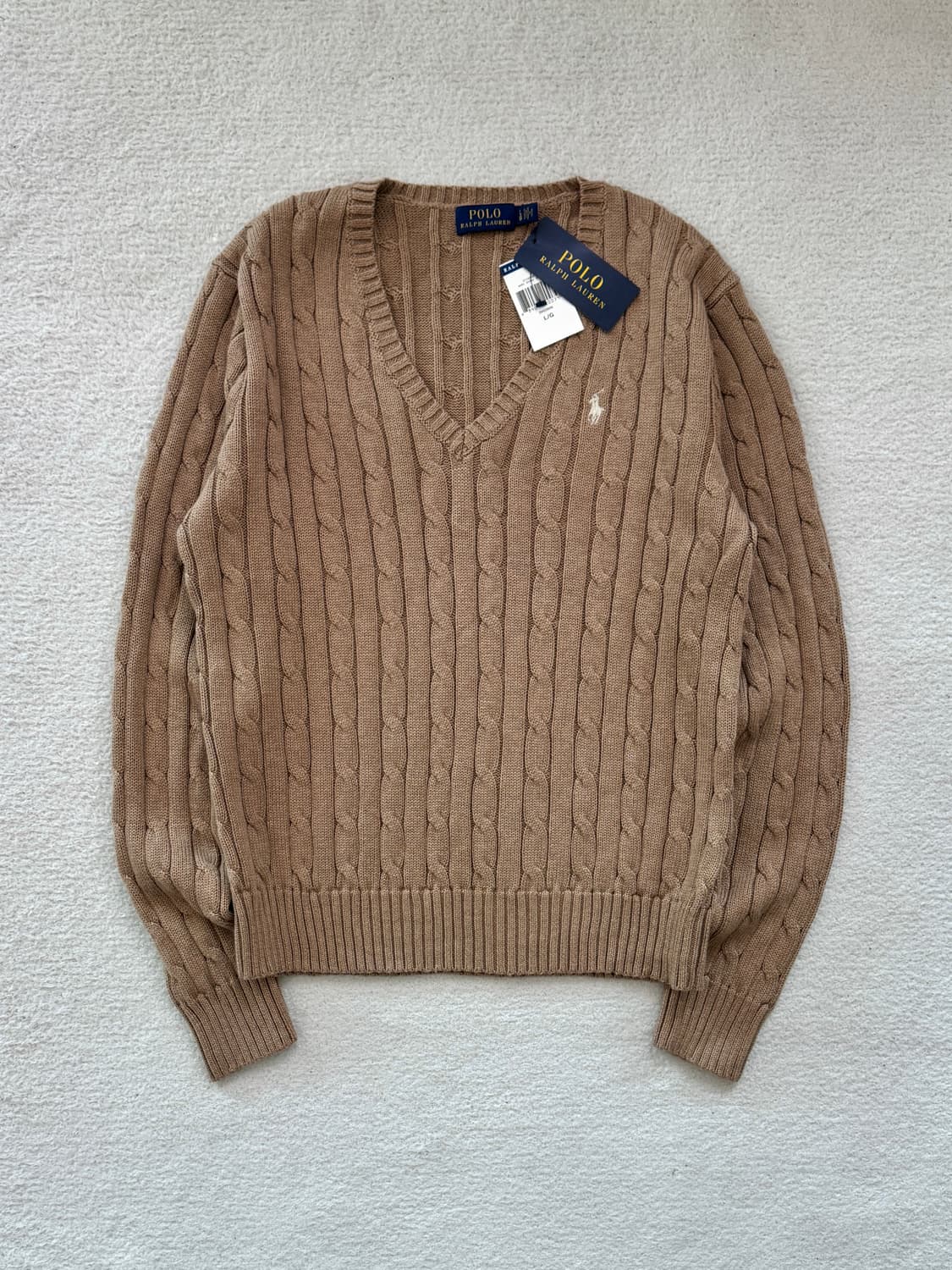 폴로 브라운 케이블 니트 상품이미지2