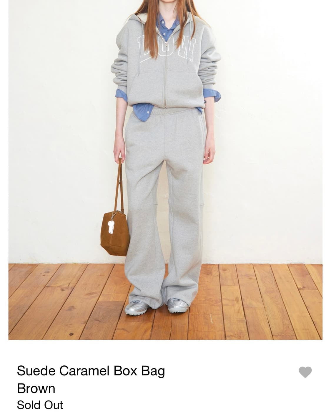 로우클래식 스웨이드 카라멕 박스 백 상품이미지2