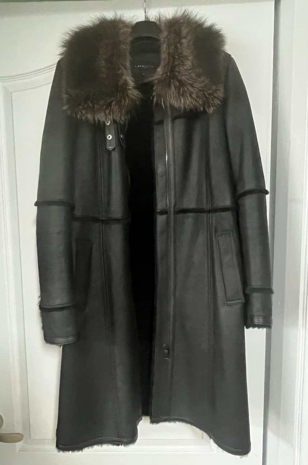 루나코어스 천연가죽 천연모피 롱 무스탕 M 상품이미지3