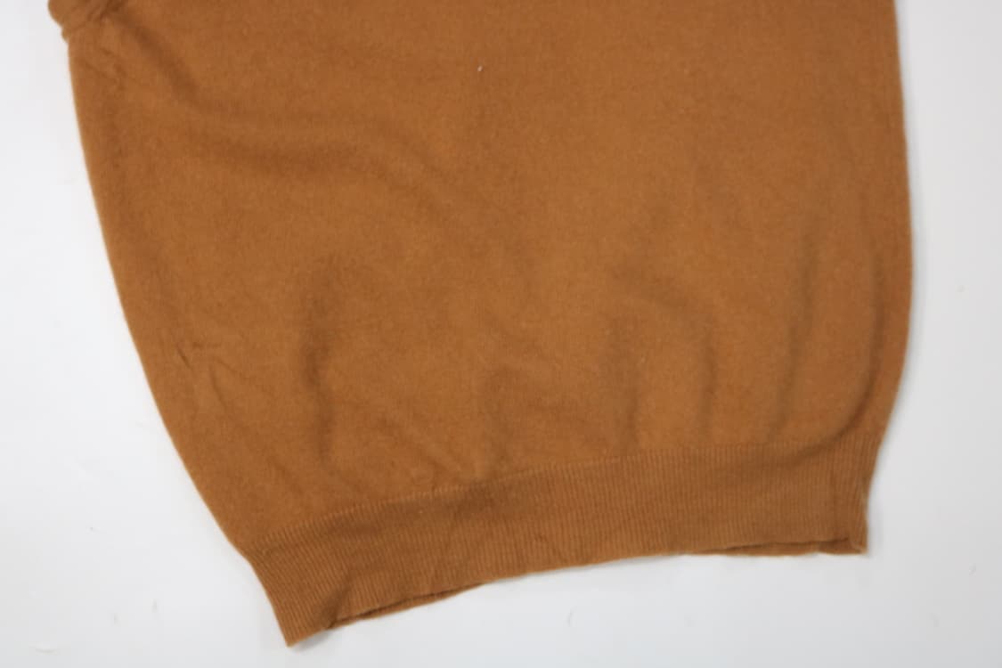 입생로랑 90s 빈티지 100% 캐시미어 니트 베스트 카멜 (L) 상품이미지9