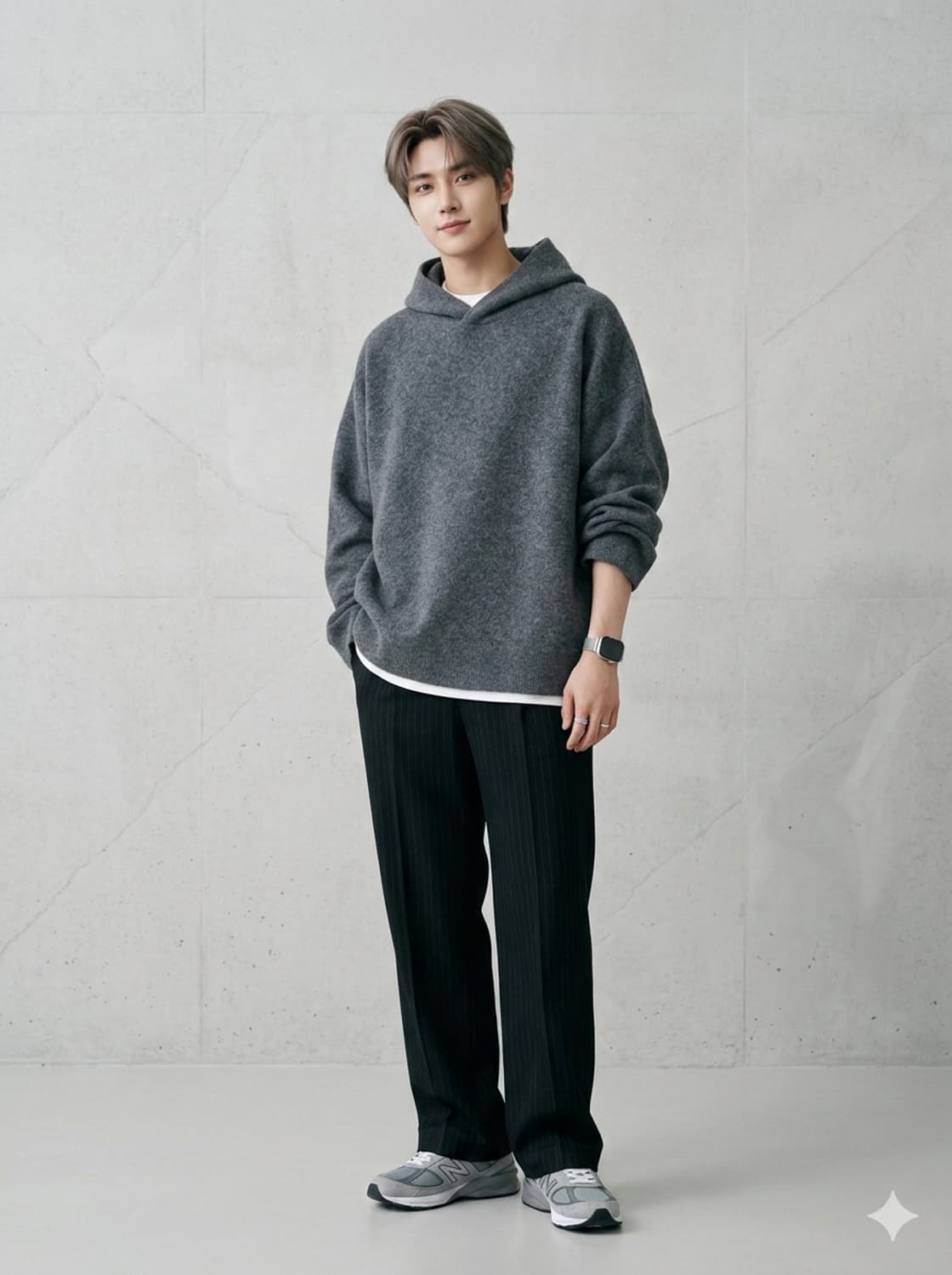 COS 코스 오버사이즈 야크 울 혼방 후드 니트 상품이미지1