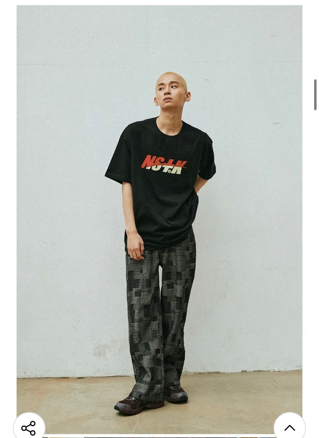 네스티킥 자카드 패치워크 패턴 와이드 데님팬츠 M 상품이미지1