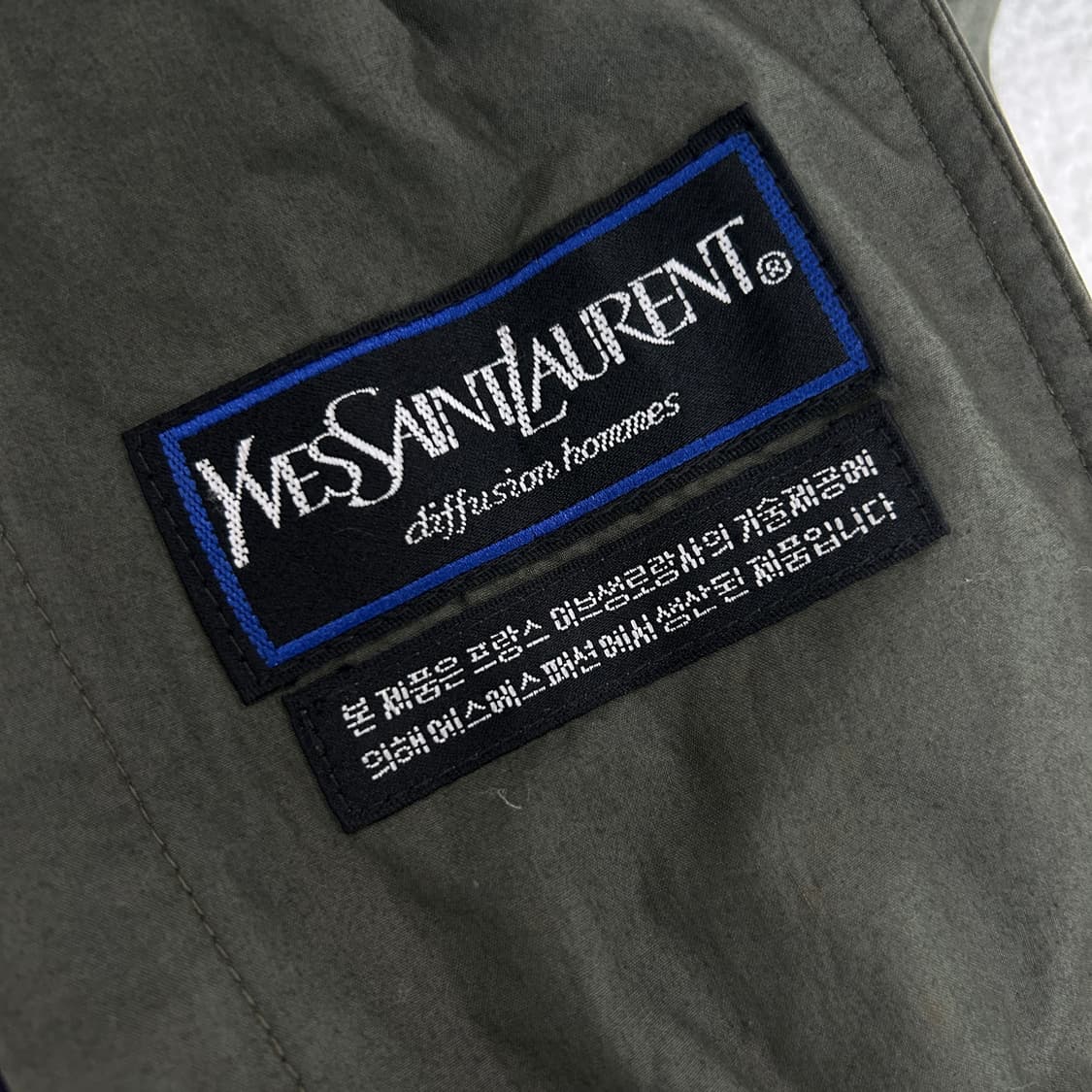 입생로랑 롱 트렌치 코트 카키 46 상품이미지3