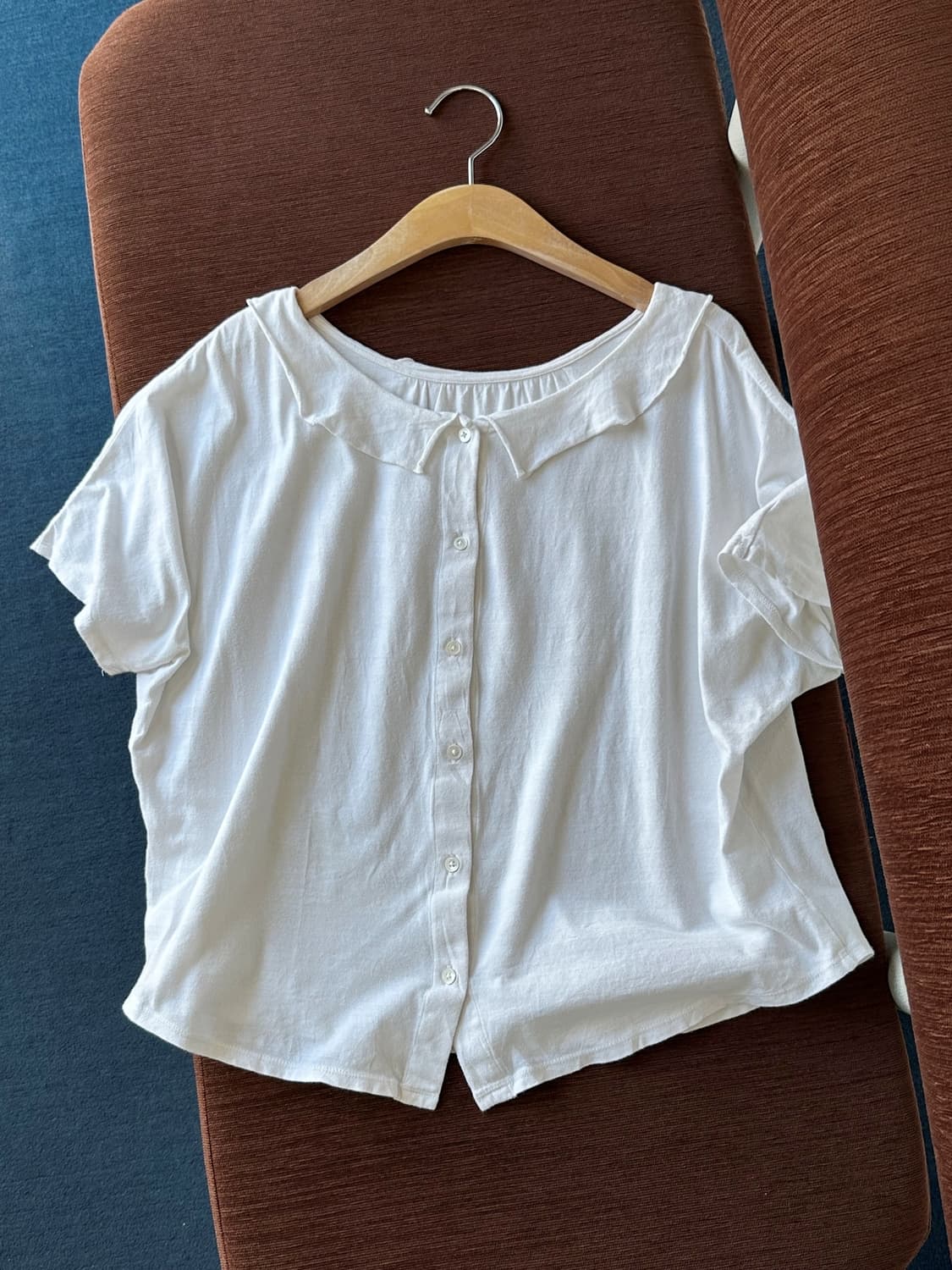 Stretched cotton stripe pattern top 상품이미지1