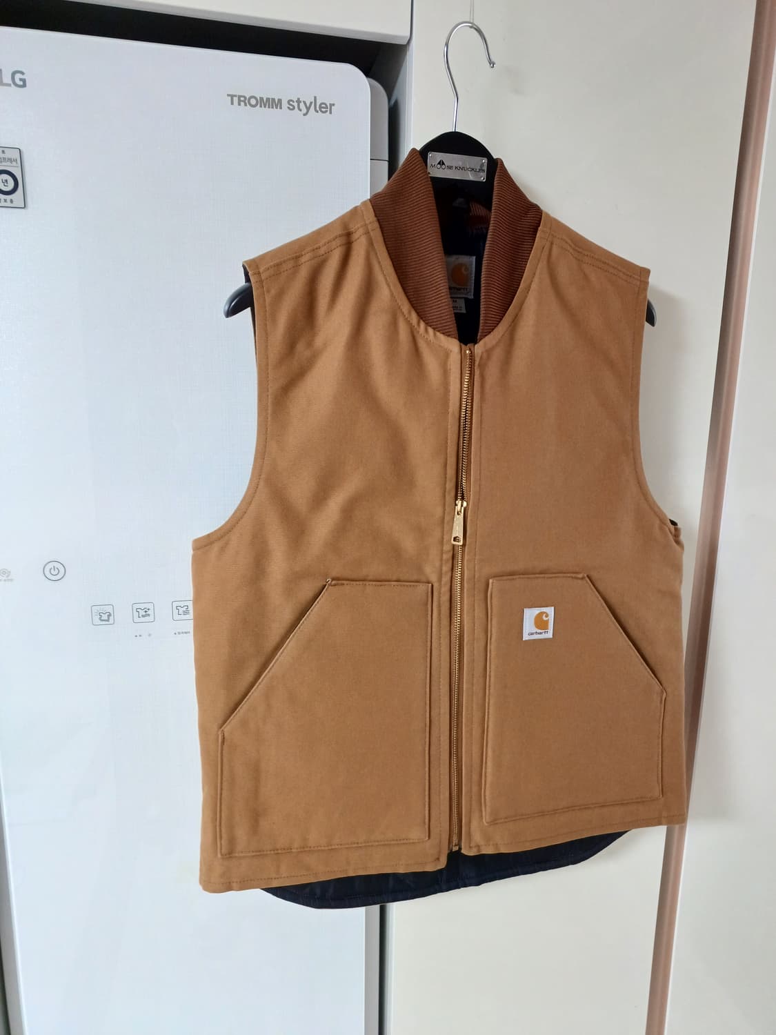 칼하트 carhartt - 브라운 캔버스 퀄팅 베스트 (국내100) 상품이미지3