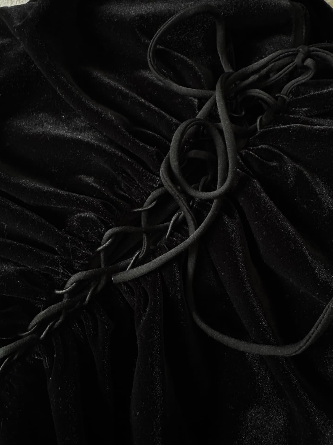 Zara Velvet Dress Lace up 자라 벨벳원피스 상품이미지5