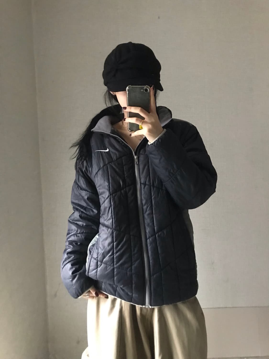 나이키 블랙 경량패딩 상품이미지3