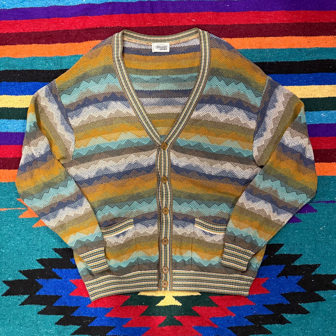 MISSONI SPORT 빈티지 케이블 니트 가디건 105 상품이미지1