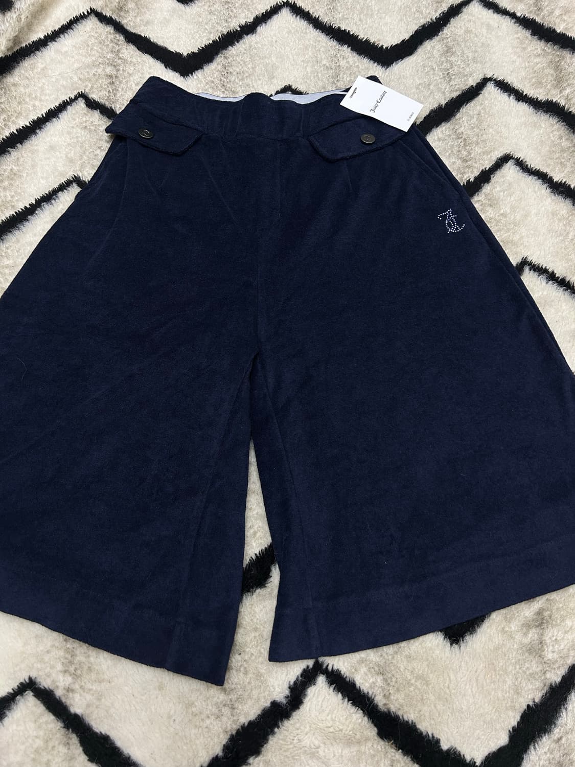 [55]쥬시꾸뛰르 테리 스커트 반바지/다크네이비 상품이미지2