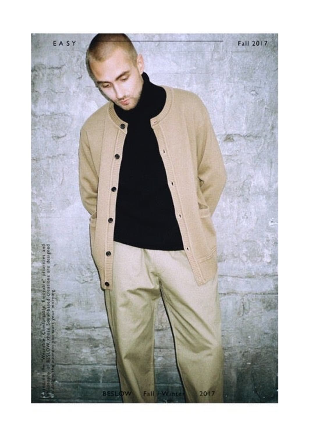 비슬로우 스탠다드 크루넥 니트 가디건 브라운 M 상품이미지2