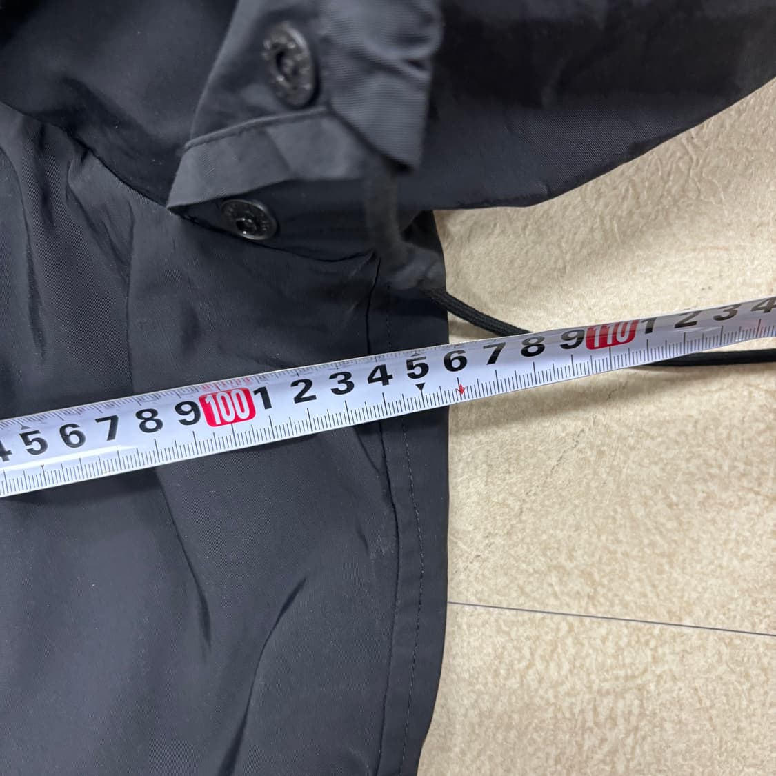 라이풀 미니멀 가먼츠 블랙 코튼 나일론 후드 롱 자켓 상품이미지4
