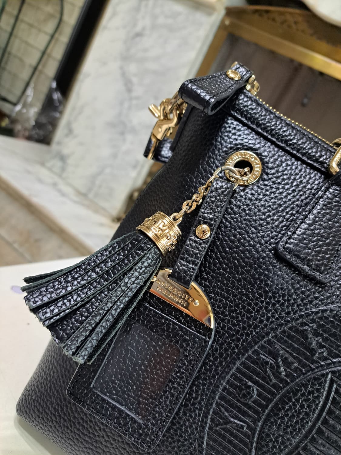 메트로시티 블랙 토트& 숄더백 상품이미지3