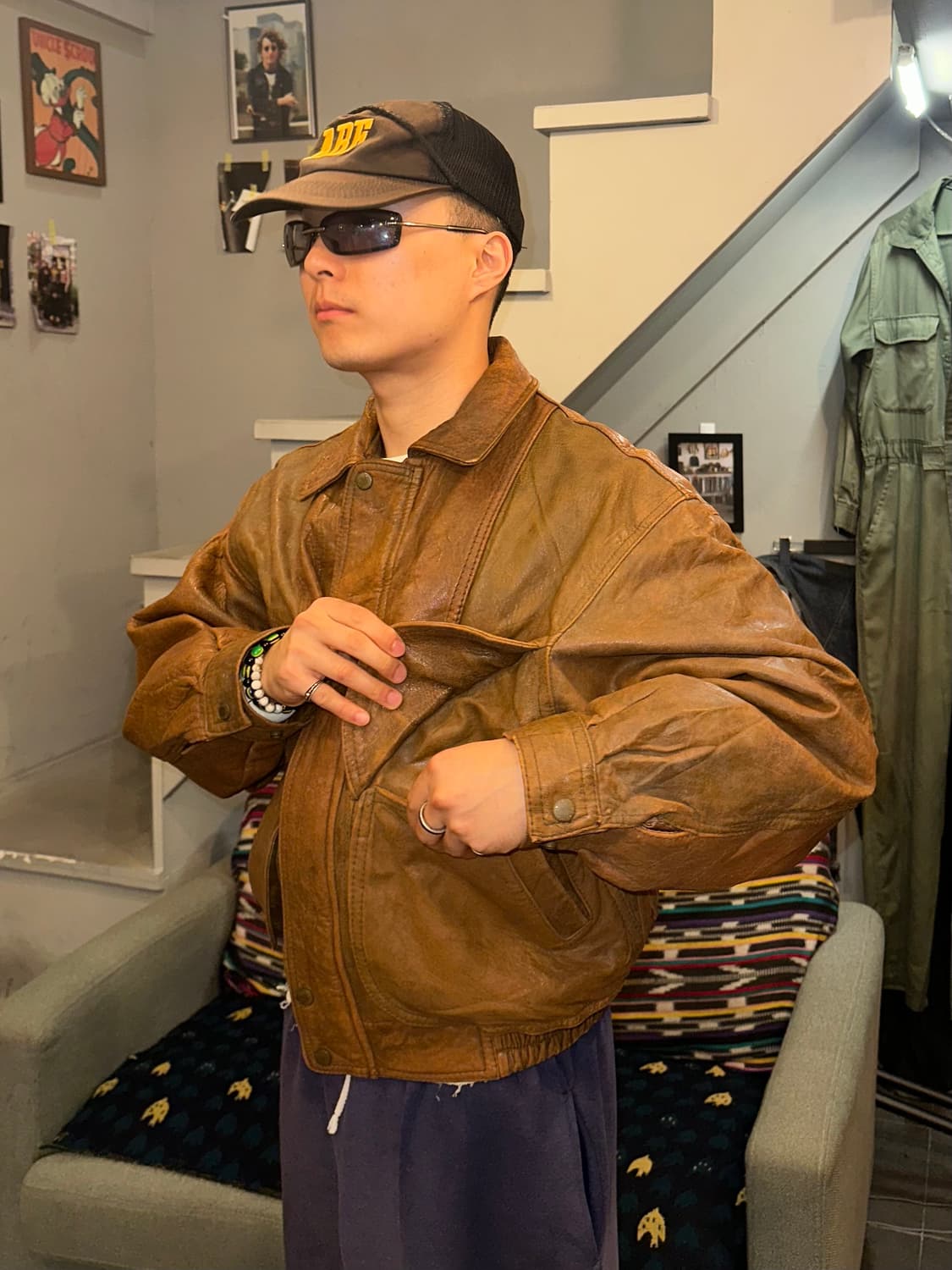 90’s D’ Homme A homme shell-leather JK 상품이미지3