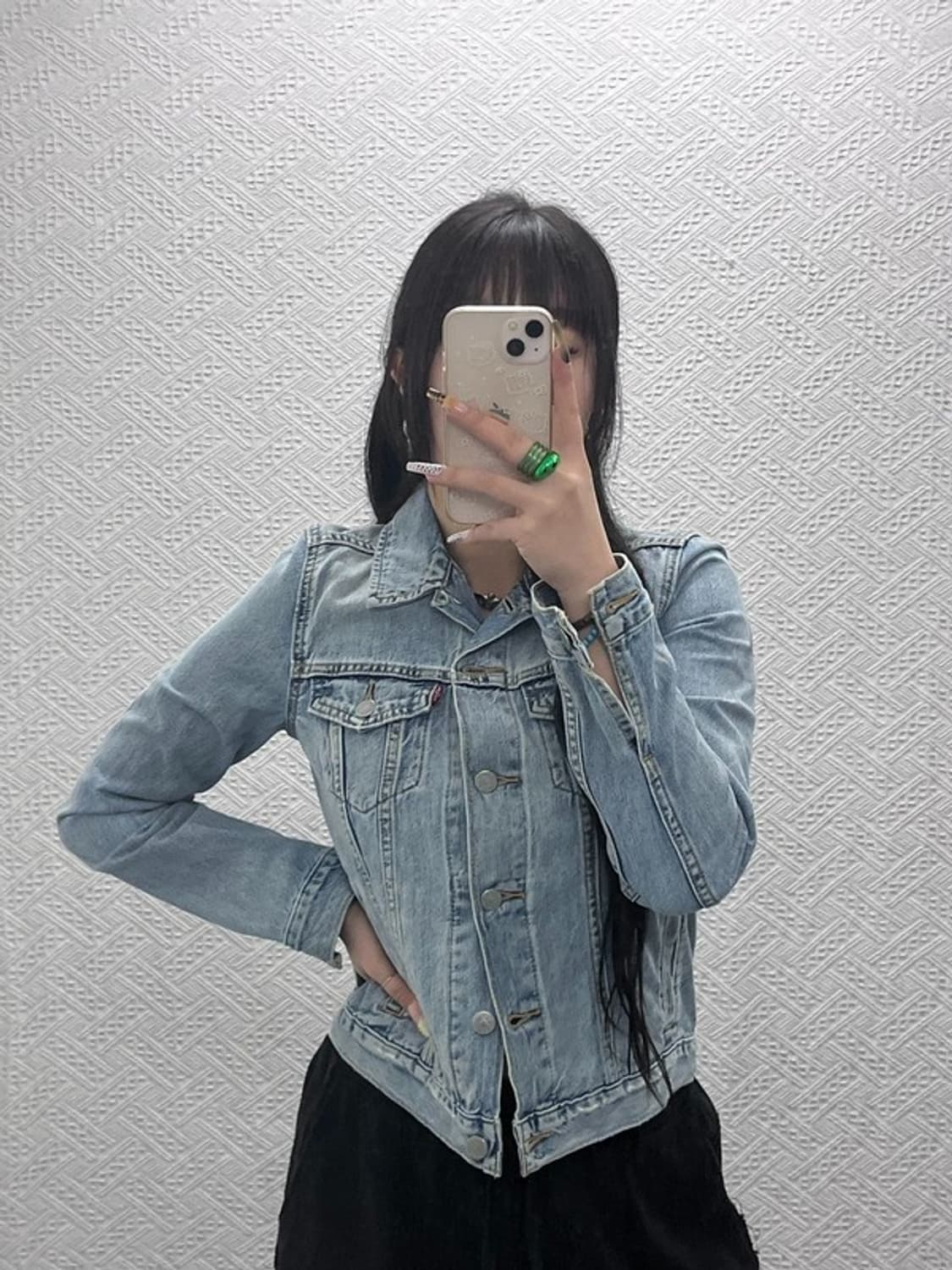 리바이스 빈티지무드 워싱 연청 데님자켓 90 C08056 상품이미지1