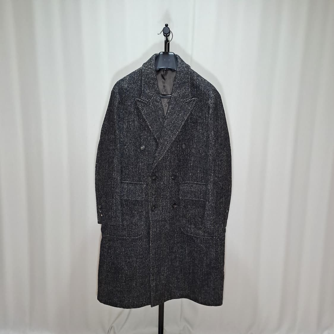 (택포) 지이크 23FW 헤링본 오버핏 더블 코트 A981 상품이미지1