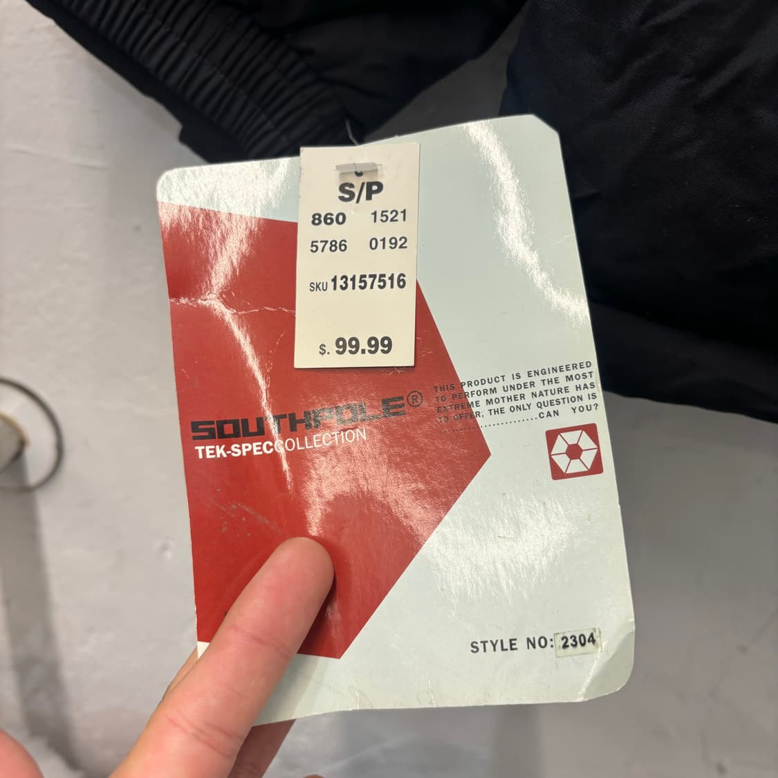 90s 사우스폴 올드스쿨 빈티지 블랙 레드 패딩 자켓 L 상품이미지6