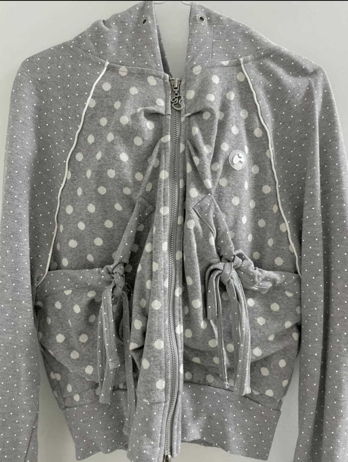 허그유어스킨 도트 빅 포켓 집업 상품이미지2