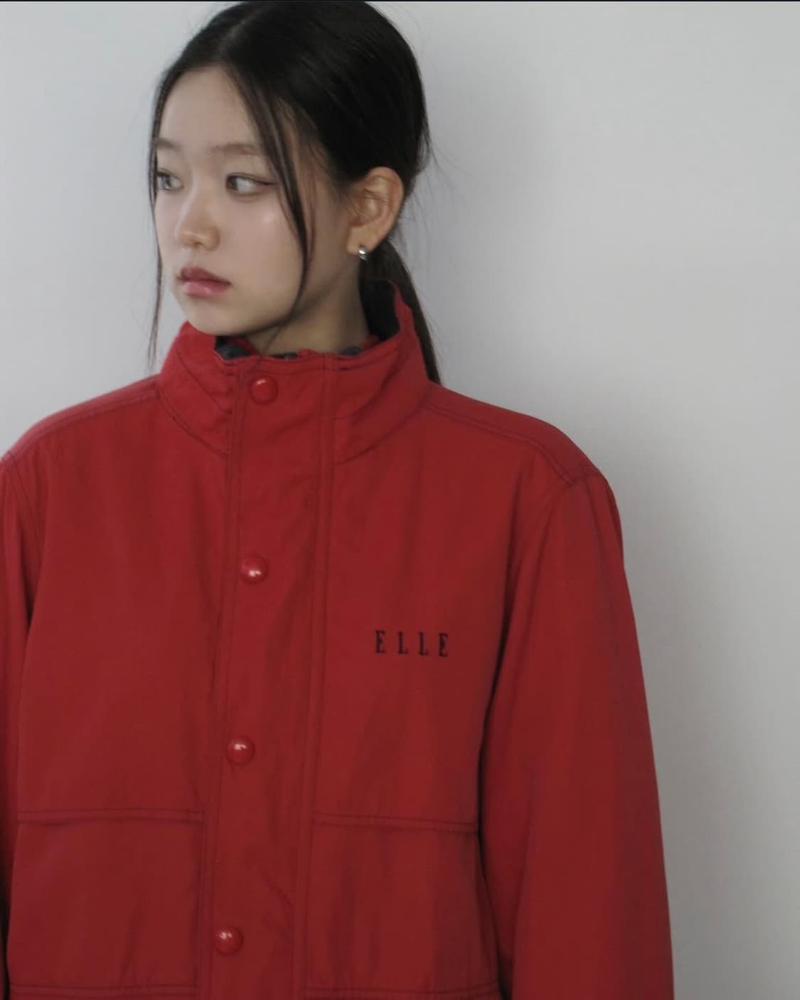 엘르 레드 패딩 상품이미지2
