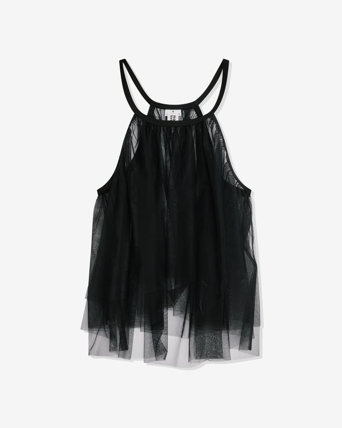 (네고가능)느와케이니노미야 24ss 튤 베스트 (블랙, s) 상품이미지1