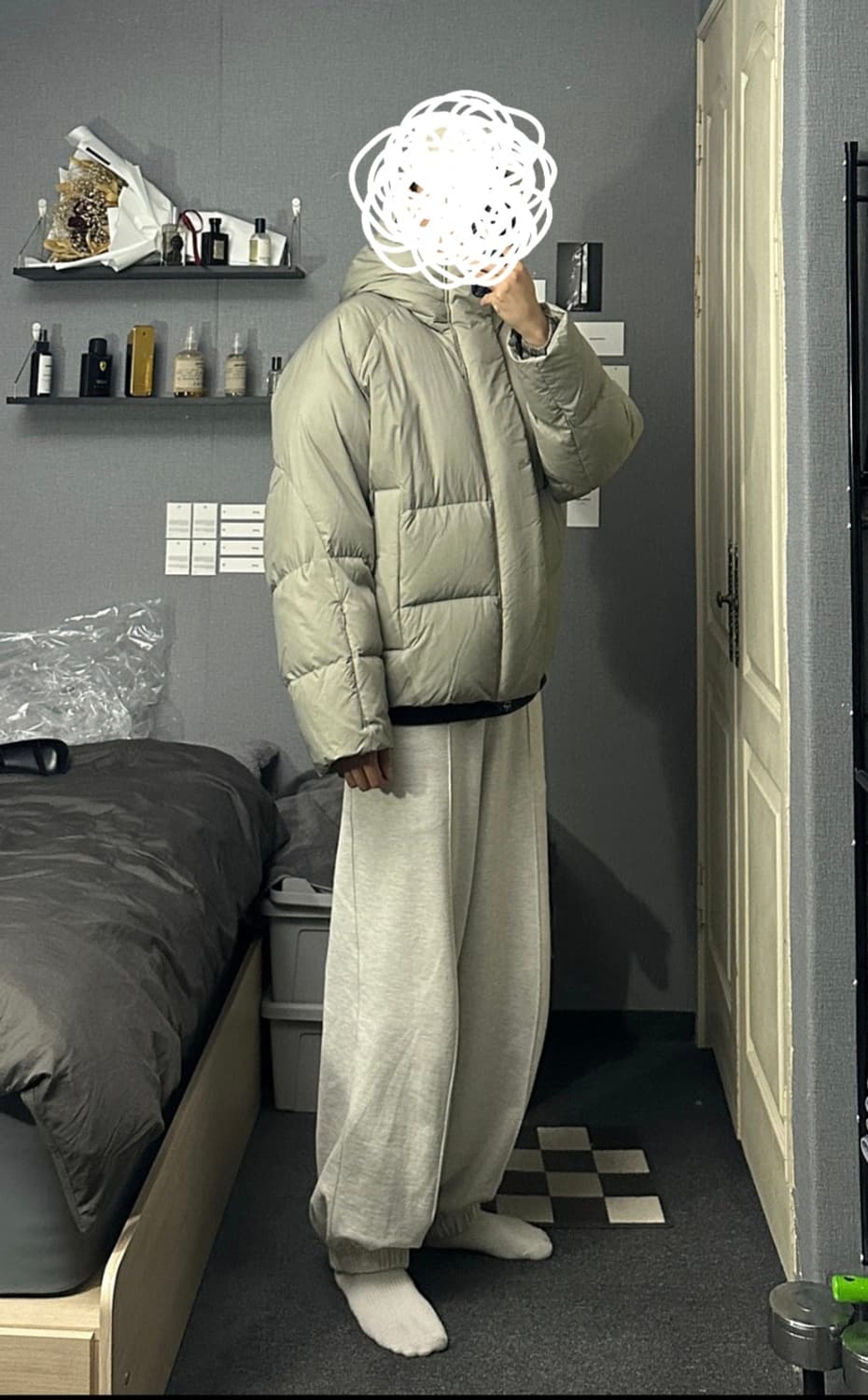 일꼬르소 볼륨 에어 후드 구스 숏 다운 점퍼 상품이미지2