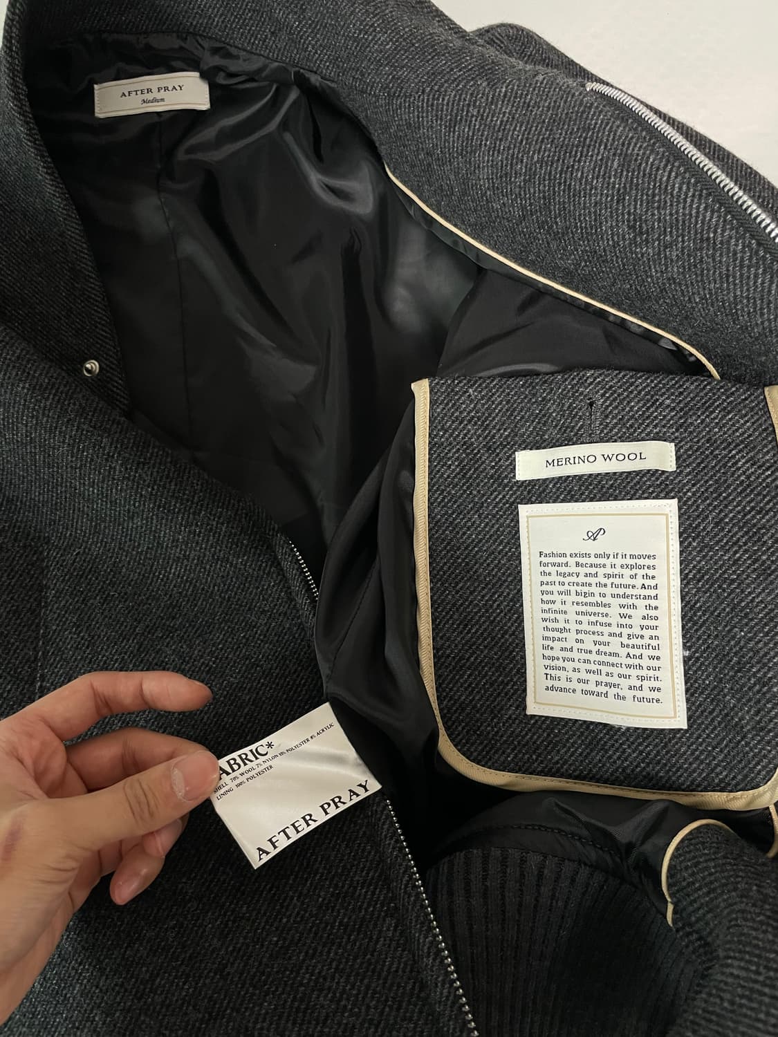 [M]애프터프레이 리가즈 해링턴 차콜 상품이미지5