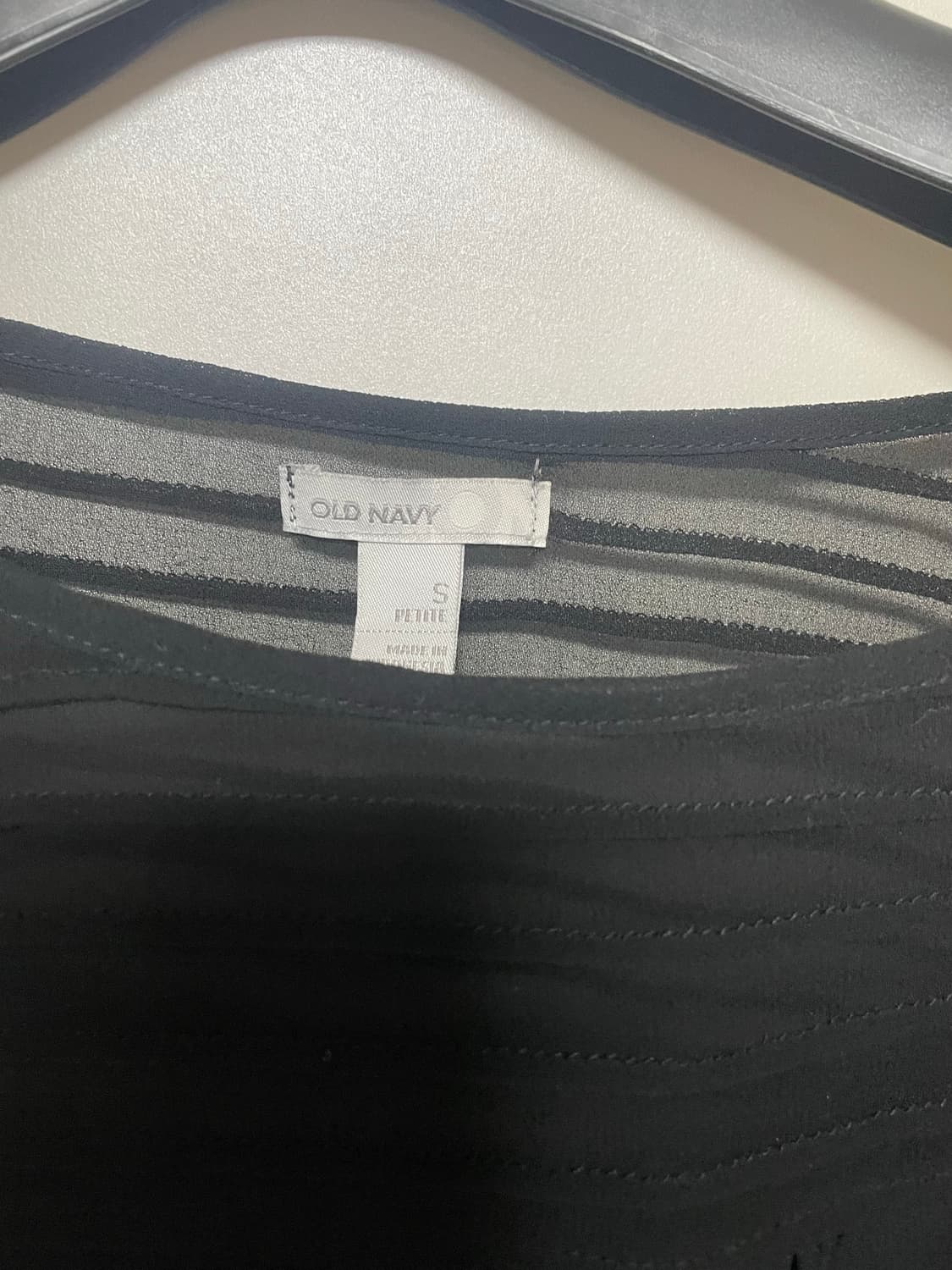 올드 네이비 블랙 시스루 블라우스 S 상품이미지2